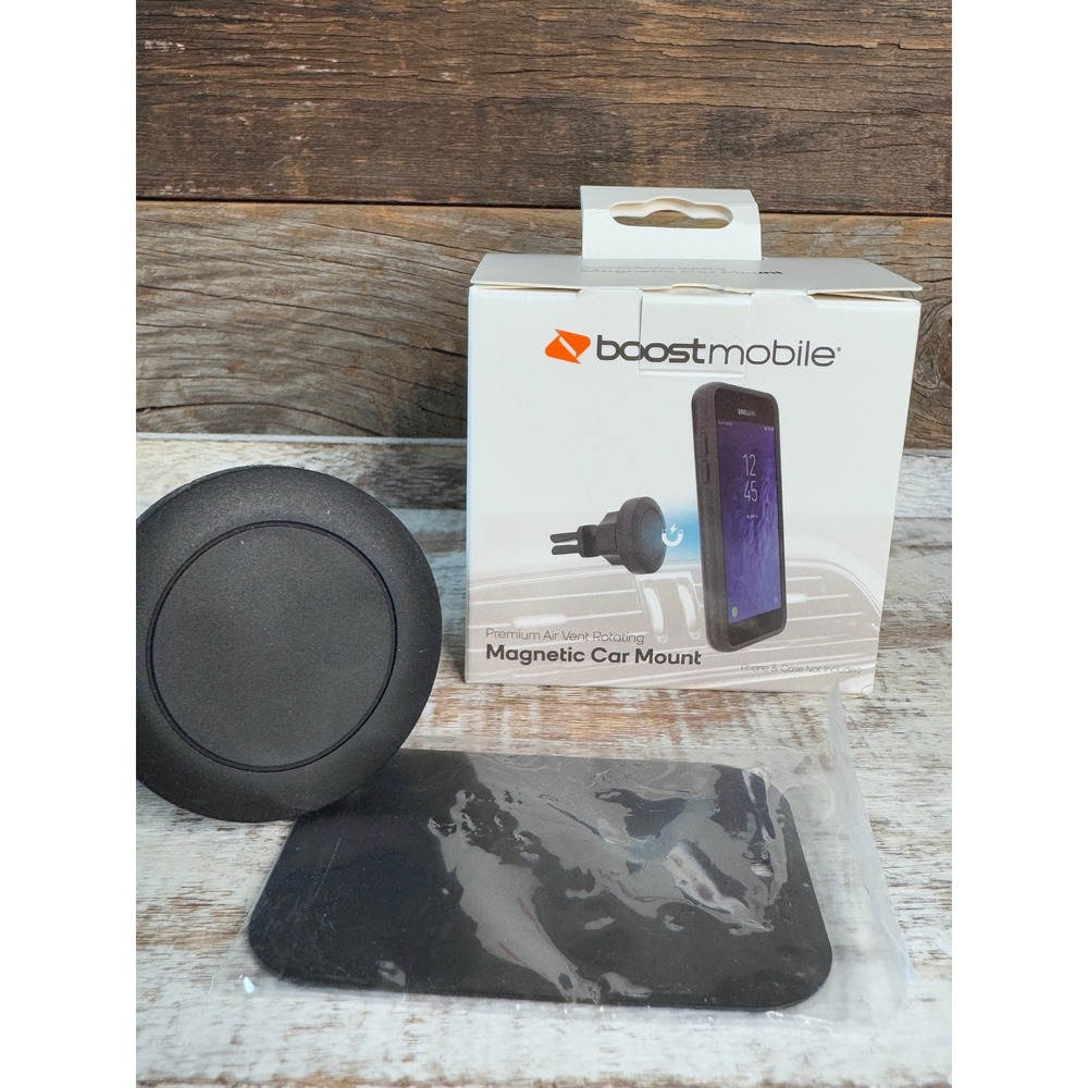 Boost Mobile Magnetic Car Mount Air Vent Rotating Phone Holder NIB MSRP $15